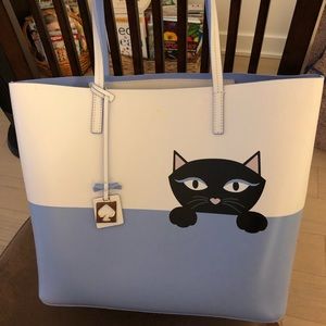 Kate Spade peeking cat Tote